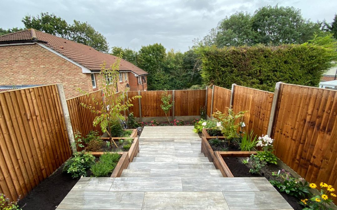 Small terraced garden-South Sutton